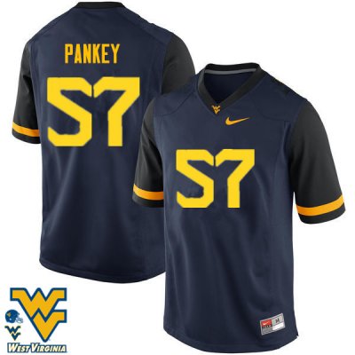 Men's West Virginia Mountaineers NCAA #57 Adam Pankey Navy Authentic Nike Stitched College Football Jersey SR15F55ST